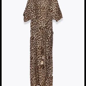Tory Burch size small Leopard Print swim coverup / Maxi Dress